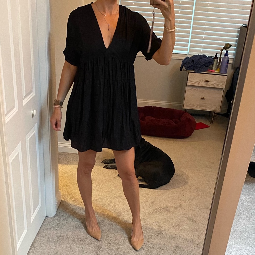 Vici dolls mustard seed little black baby doll dress NWT